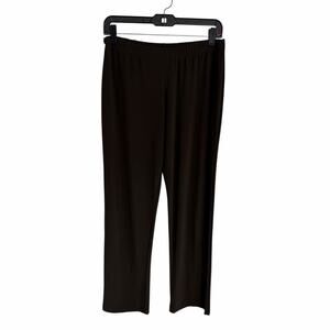 Clara Sun Woo Spandex Blend Pull On Pant Dark Brown Womens Size Large